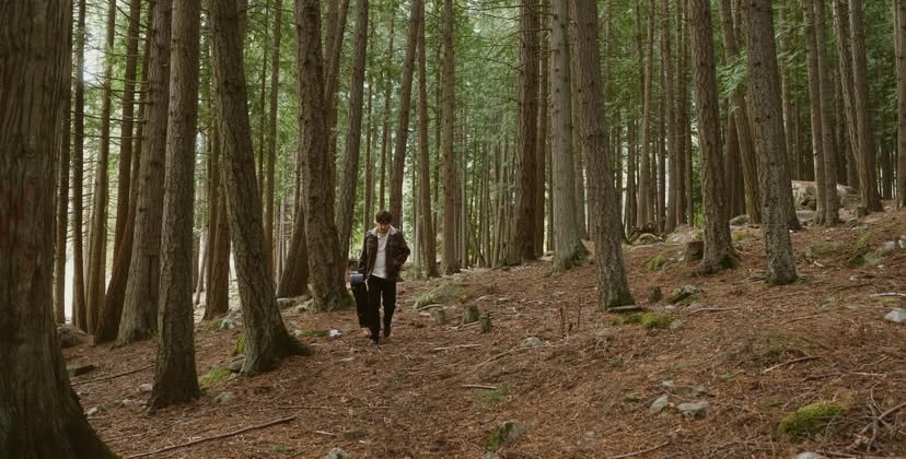 Aaron Pasacreta in the woods
