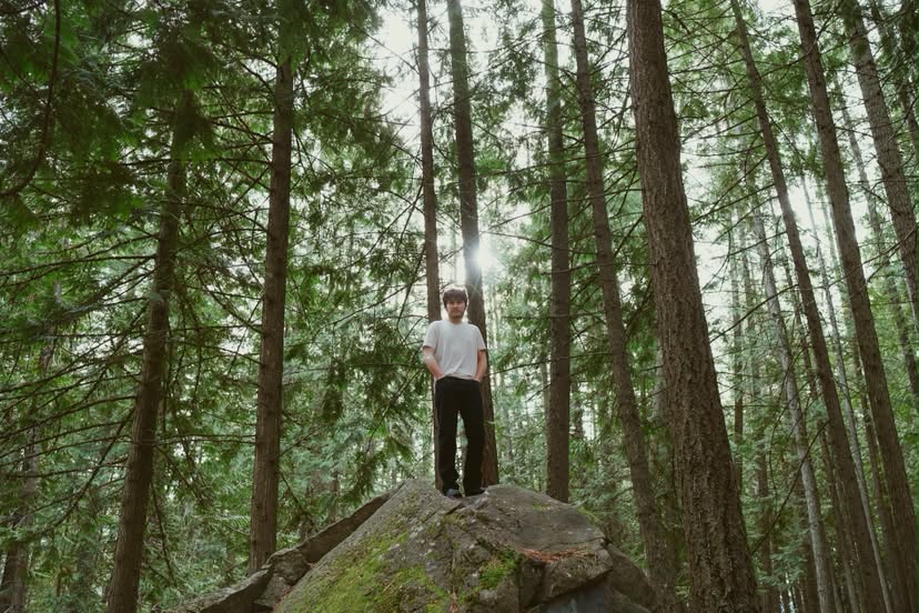 Aaron Pasacreta in the woods